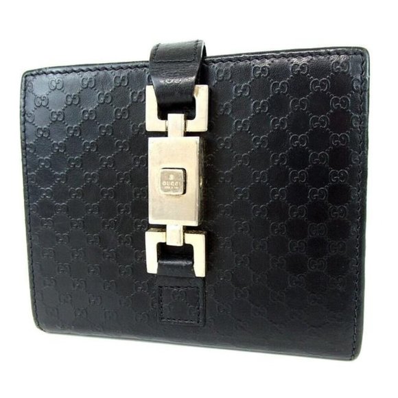 GUCCI Black Micro G Print Jackie Style Wallet - Picture 1 of 10